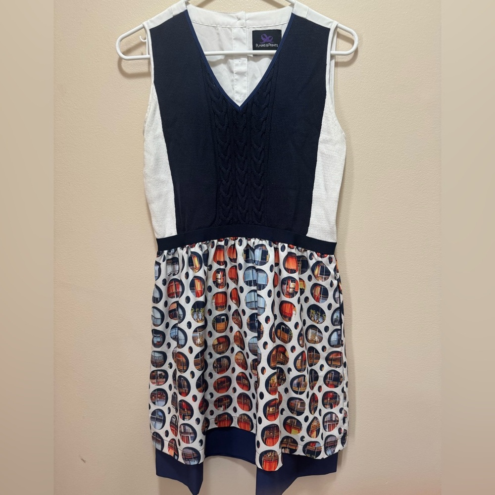 Plains & Prints Unique Printed Dress